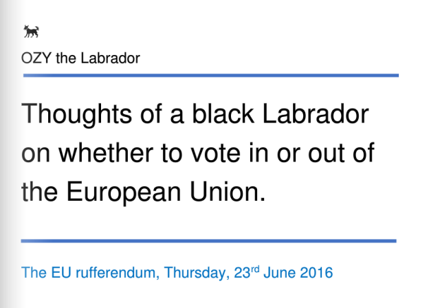Labrador view on EU referendum